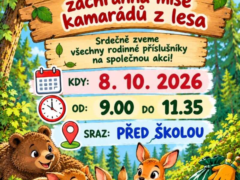 UKLIĎME LES ANEB ZÁCHRANNÁ MISE KAMARÁDŮ Z LESA