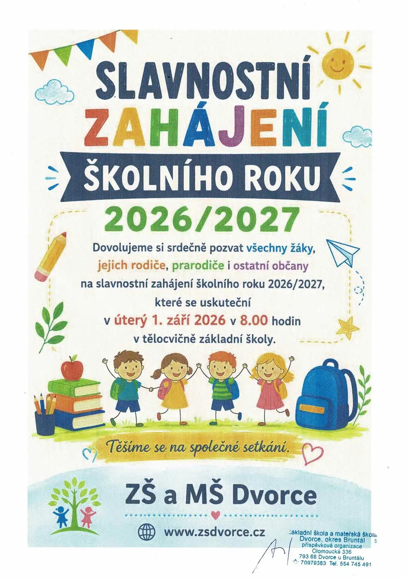 Zahájení školního roku 2026/2027